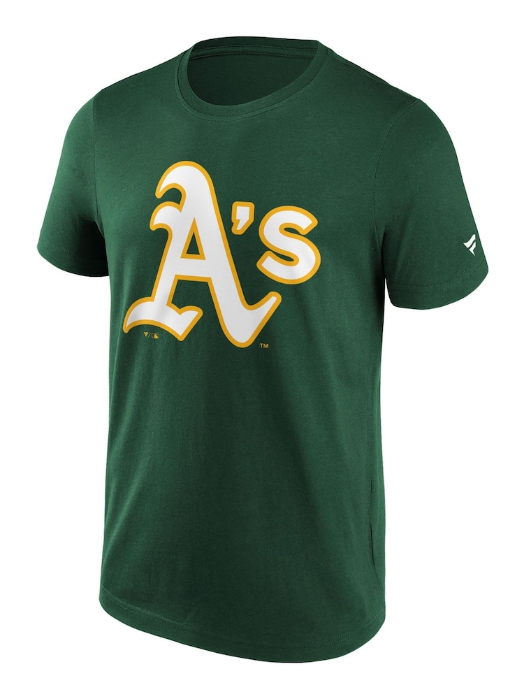 Fanatics Green MLB Oakland Athletics Primary Logo Graphic 100% Cotton T-Shirt - Image 3 of 3 Fanatics Green MLB Oakland Athletics Primary Logo Graphic 100% Cotton T-Shirt - Image 3 of 3