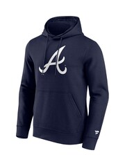Fanatics Blue MLB Atlanta Braves Primary Logo Graphic Hoodie - Image 2 of 3