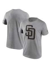 Fanatics Grey MLB San Diego Padres Primary Logo Graphic 100% Cotton T-Shirt - Image 1 of 3