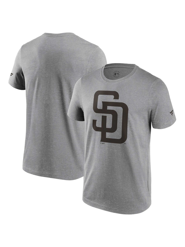 Fanatics Grey MLB San Diego Padres Primary Logo Graphic 100% Cotton T-Shirt - Image 1 of 3