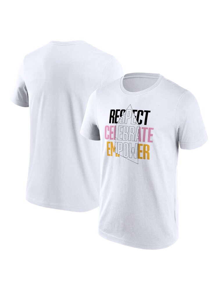 Fanatics Unisex 100% Cotton Everton EITC Respect Celebrate Empower Graphic White T-Shirt - Image 1 of 3