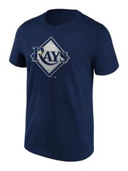 Fanatics Blue 100% Cotton MLB Tampa Bay Rays Primary Logo Graphic T-Shirt - Image 2 of 3