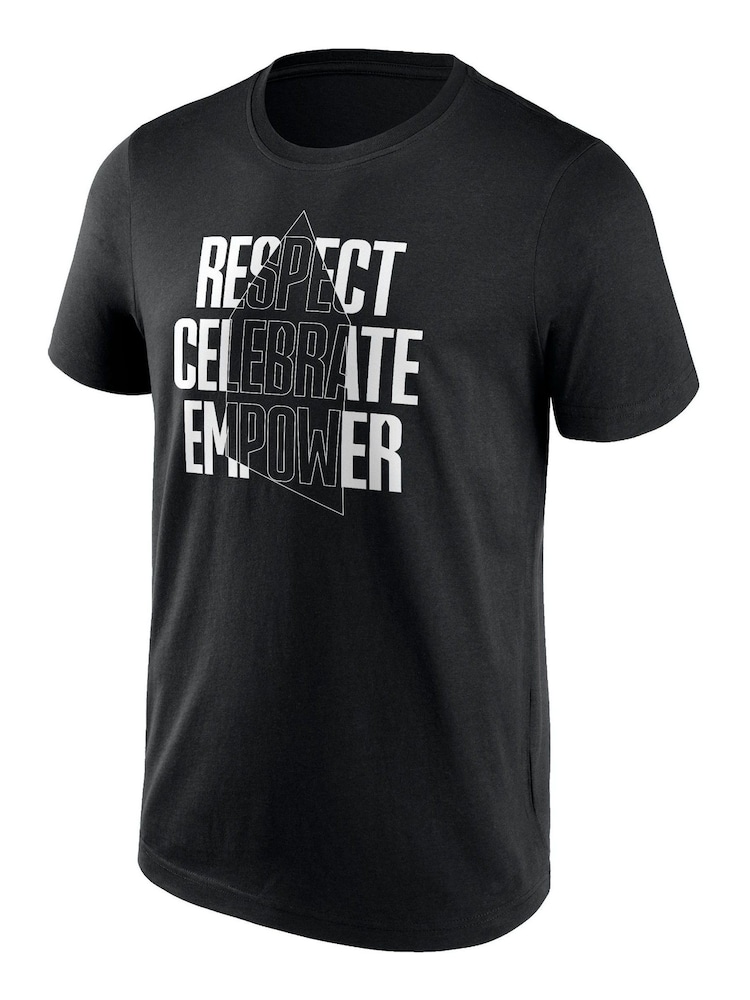 Fanatics Unisex Everton EITC Respect Celebrate Empower Graphic 100% Cotton Black T-Shirt - Image 2 of 3