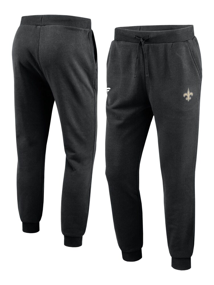 Fanatics NFL New Orleans Saints Primary Logo Graphic Fleece Black Joggers - Image 1 of 3