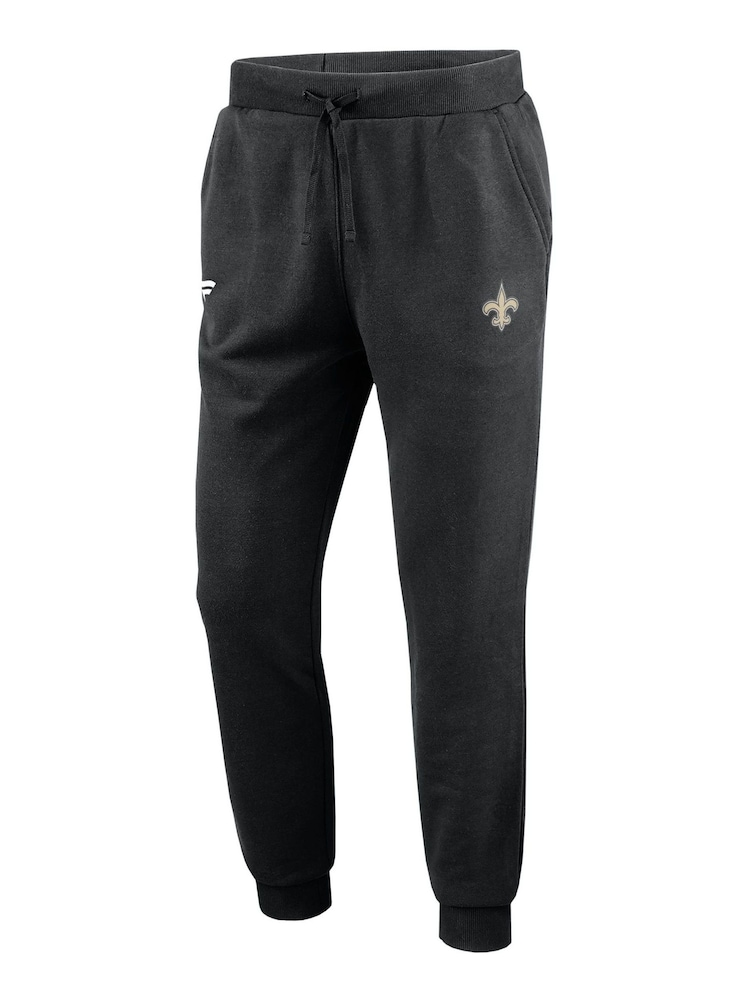 Fanatics NFL New Orleans Saints Primary Logo Graphic Fleece Black Joggers - Image 2 of 3