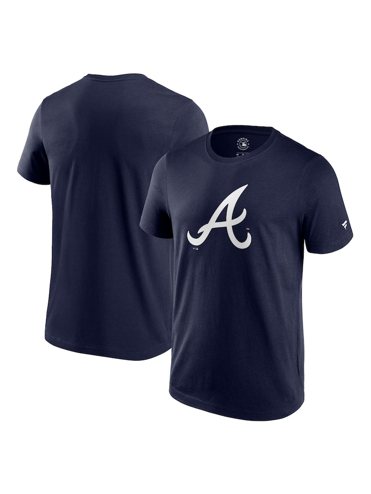Fanatics Blue MLB Atlanta Braves Primary Logo Graphic 100% Cotton T-Shirt - Image 1 of 3