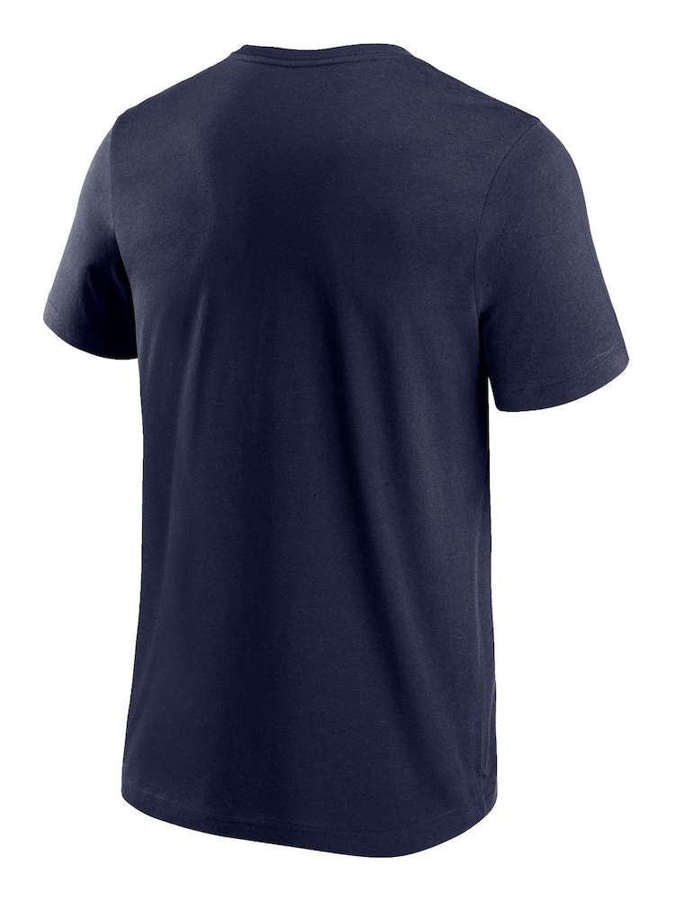 Fanatics Blue MLB Atlanta Braves Primary Logo Graphic 100% Cotton T-Shirt - Image 3 of 3