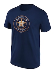 Fanatics Blue MLB Houston Astros Primary Logo Graphic 100% Cotton T-Shirt - Image 2 of 3