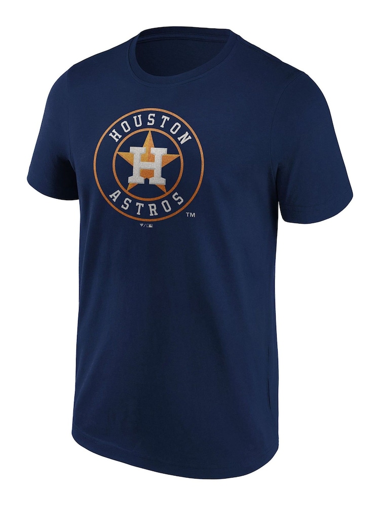 Fanatics Blue MLB Houston Astros Primary Logo Graphic 100% Cotton T-Shirt - Image 2 of 3