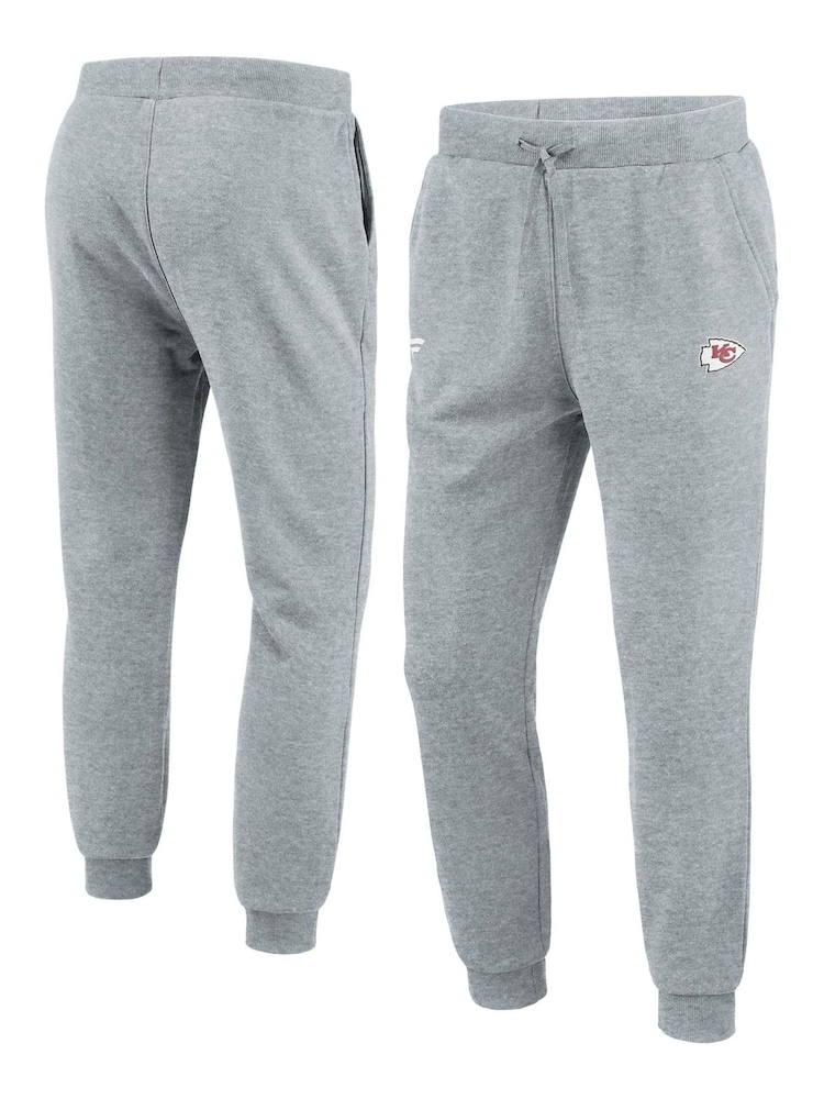 Fanatics Grey NFL Kansas City Chiefs Primary Logo Graphic Fleece Joggers - Image 1 of 3