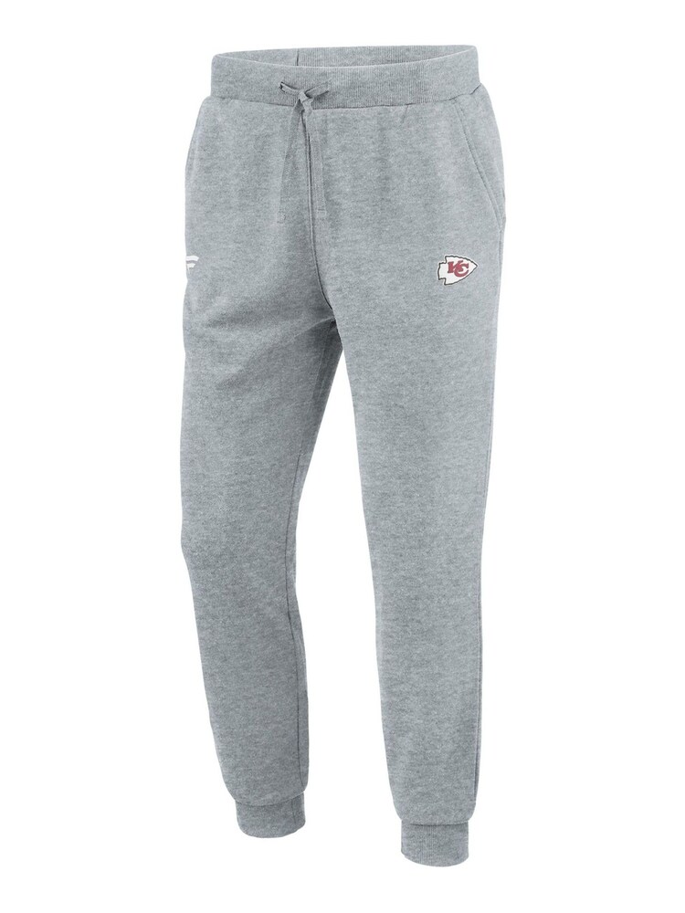 Fanatics Grey NFL Kansas City Chiefs Primary Logo Graphic Fleece Joggers - Image 3 of 3