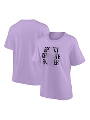 Fanatics Womens Oversized Purple Everton EITC Respect Celebrate Empower Graphic 100% Cotton T-Shirt - Image 1 of 3