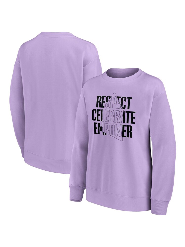 Fanatics Oversized Purple Everton EITC Respect Celebrate Empower Graphic Crew Sweatshirt Womens - Image 1 of 3