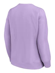 Fanatics Oversized Purple Everton EITC Respect Celebrate Empower Graphic Crew Sweatshirt Womens - Image 3 of 3
