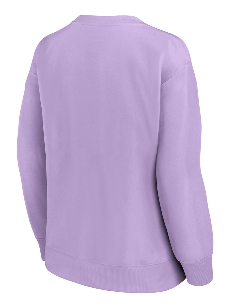 Fanatics Oversized Purple Everton EITC Respect Celebrate Empower Graphic Crew Sweatshirt Womens - Image 3 of 3