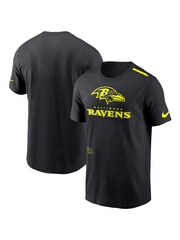 Fanatics NFL Baltimore Ravens VOLT Short Sleeve Dri-Fit Cotton Black T-Shirt - Image 1 of 3