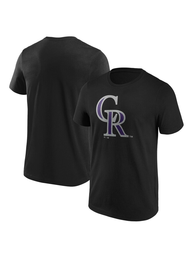 Fanatics MLB Colorado Rockies Primary Logo Graphic 100% Cotton Black T-Shirt - Image 1 of 3 Fanatics MLB Colorado Rockies Primary Logo Graphic 100% Cotton Black T-Shirt - Image 1 of 3