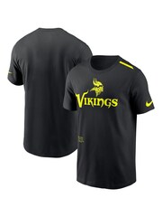 Fanatics NFL Minnesota Vikings VOLT Short Sleeve Dri-FIT Cotton Black T-Shirt - Image 1 of 3