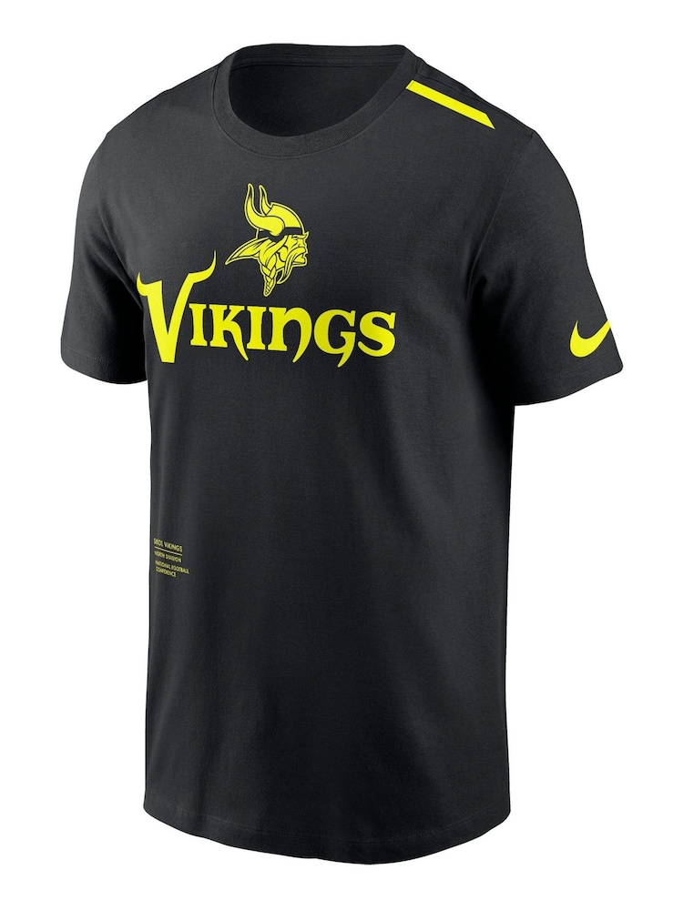Fanatics NFL Minnesota Vikings VOLT Short Sleeve Dri-FIT Cotton Black T-Shirt - Image 2 of 3