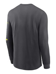 Fanatics Grey NFL New England Patriots VOLT Long Sleeve Dri-FIT Cotton T-Shirt - Image 3 of 3