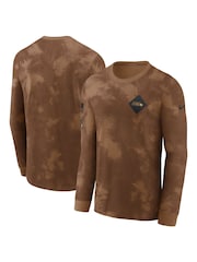 Fanatics NFL Seattle Seahawks Long Sleeve Salute To Service Brown T-Shirt 2023 - Image 1 of 3