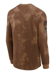 Fanatics NFL Seattle Seahawks Long Sleeve Salute To Service Brown T-Shirt 2023 - Image 3 of 3