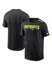 Fanatics NFL New England Patriots VOLT Short Sleeve Dri-Fit Cotton Black T-Shirt - Image 1 of 3