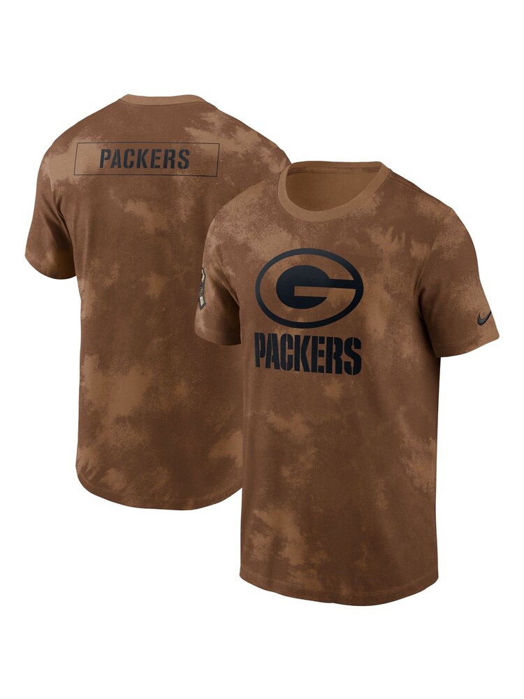 Fanatics NFL Bay Packers Short Sleeve Salute to Service Sideline Brown T-Shirt 2023 - Image 1 of 3
