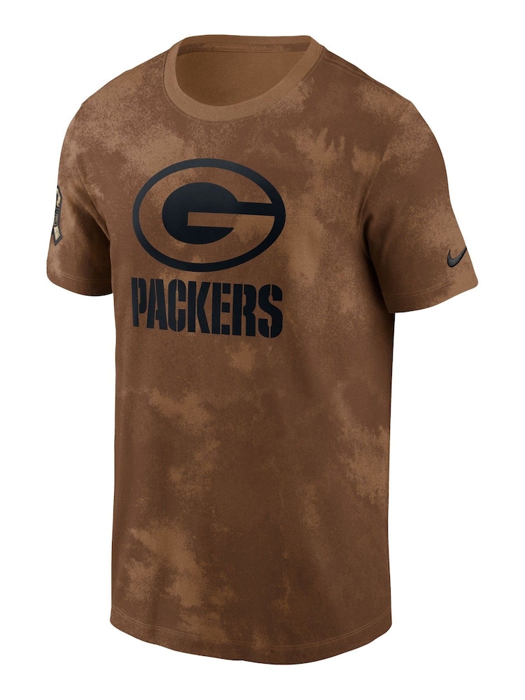 Fanatics NFL Bay Packers Short Sleeve Salute to Service Sideline Brown T-Shirt 2023 - Image 2 of 3