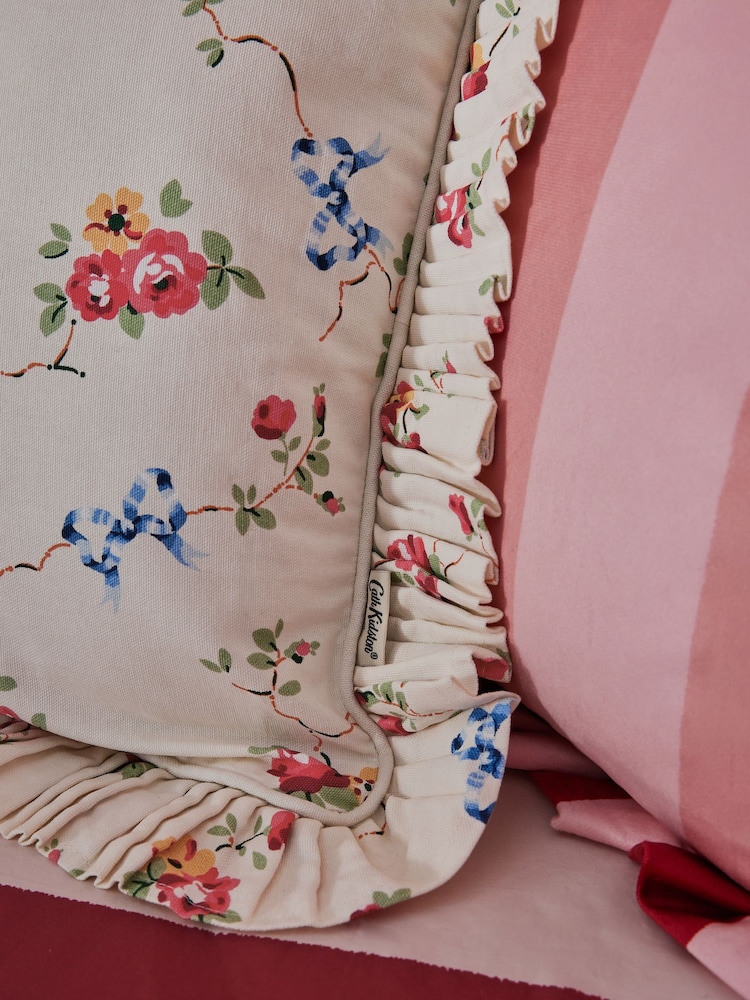Cath Kidston Multi Rose And Bows 100% Cotton Cushion - Image 2 of 7