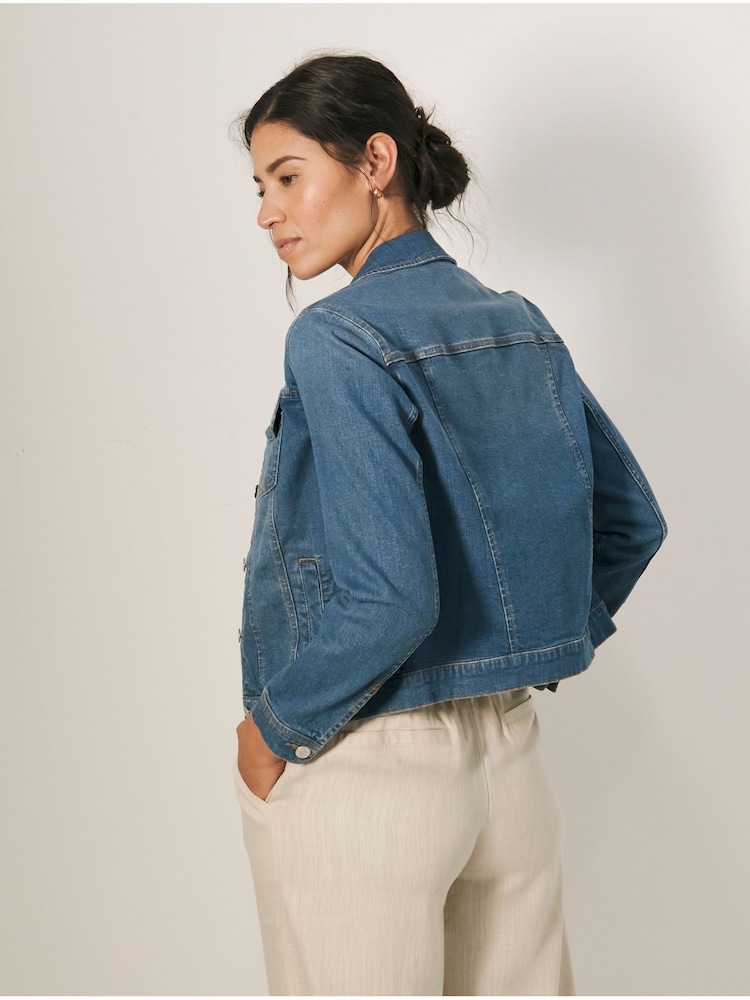 JD Williams Blue Western Denim Jacket - Image 4 of 4 JD Williams Blue Western Denim Jacket - Image 4 of 4