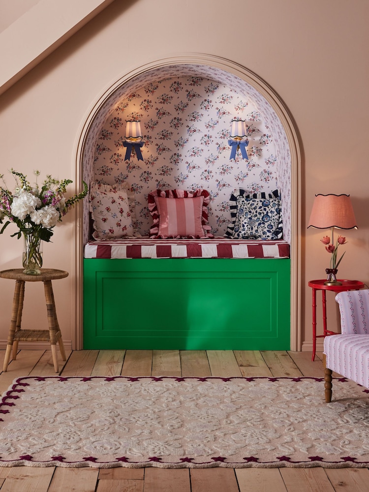 Cath Kidston Red Candy Stripe Cushion - Image 1 of 9