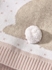 The White Company Pink Pom Bunny Baby Blanket - Image 2 of 3