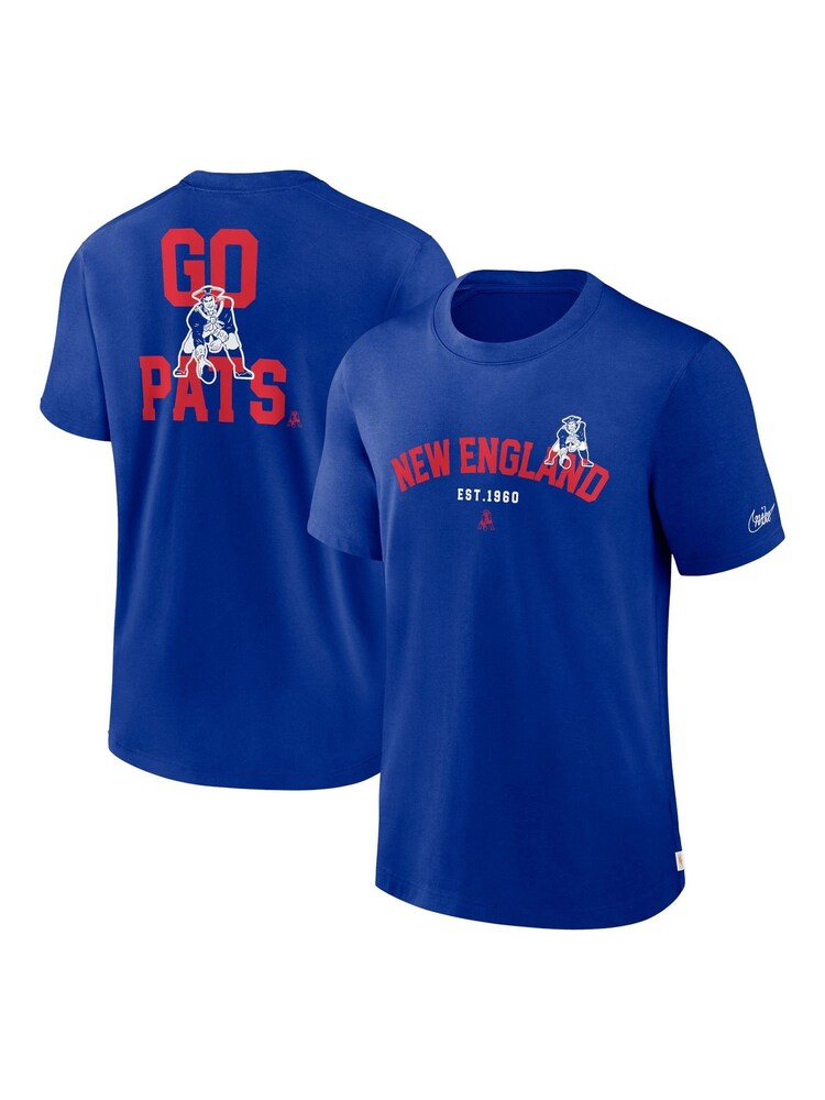 Fanatics Blue NFL New England Patriots Rewind Short Sleeve Heavyweight T-Shirt - Image 1 of 3