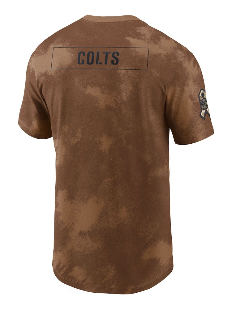 Fanatics NFL Indianapolis Colts Short Sleeve Salute To Service Sideline Brown T-Shirt 2023 - Image 3 of 3