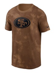 Fanatics NFL San Francisco 49ers 2023 Short Sleeve Salute to Service Sideline Brown T-Shirt - Image 2 of 3