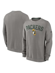 Fanatics Grey NFL Bay Packers Club Rewind Crew Sweat Shirt - Image 1 of 3