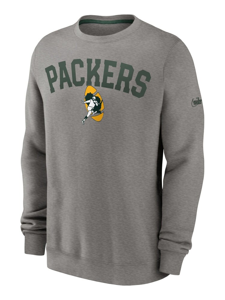 Fanatics Grey NFL Bay Packers Club Rewind Crew Sweat Shirt - Image 2 of 3