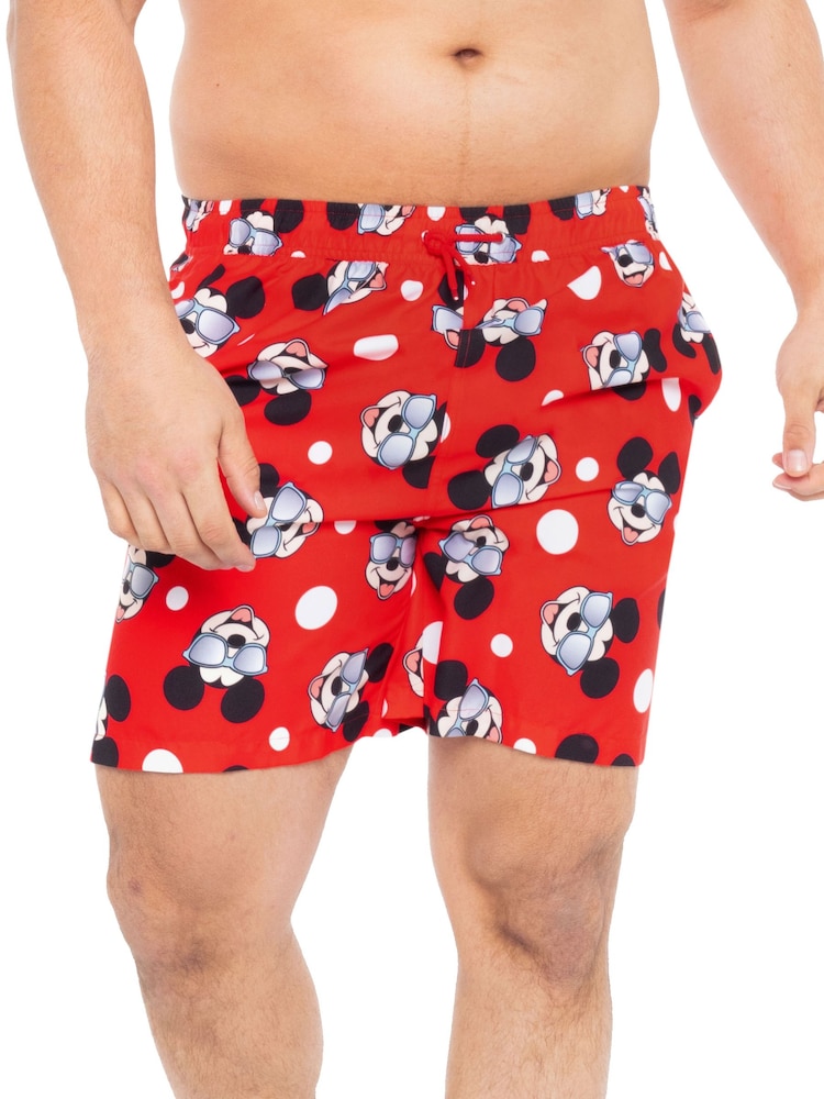 Character Red Mickey Mouse Swim Shorts - Image 1 of 6