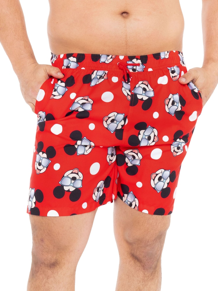 Character Red Mickey Mouse Swim Shorts - Image 2 of 6