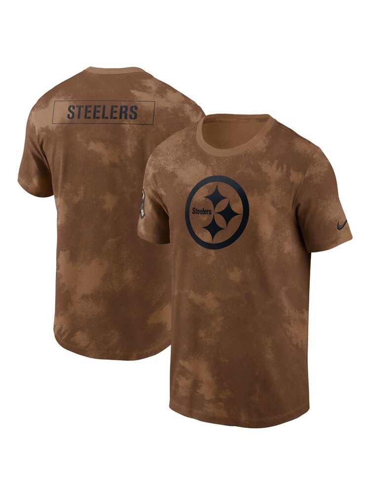 Fanatics NFL Pittsburgh Steelers 2023 Short Sleeve Salute to Service Sideline Brown T-Shirt - Image 1 of 3 Fanatics NFL Pittsburgh Steelers 2023 Short Sleeve Salute to Service Sideline Brown T-Shirt - Image 1 of 3