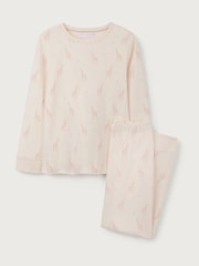 The White Company Pink Cotton Giraffe Print 100% Cotton Pyjamas - Image 5 of 6