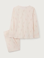 The White Company Pink Cotton Giraffe Print 100% Cotton Pyjamas - Image 6 of 6