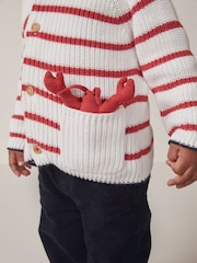 The White Company Bombažna jopica z žepom jastoga Bela jopica - Slika 6 iz 10