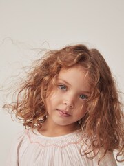 The White Company Pink Organic Crinkle Cotton Hand Smocked Tiered Dress - Image 7 of 10