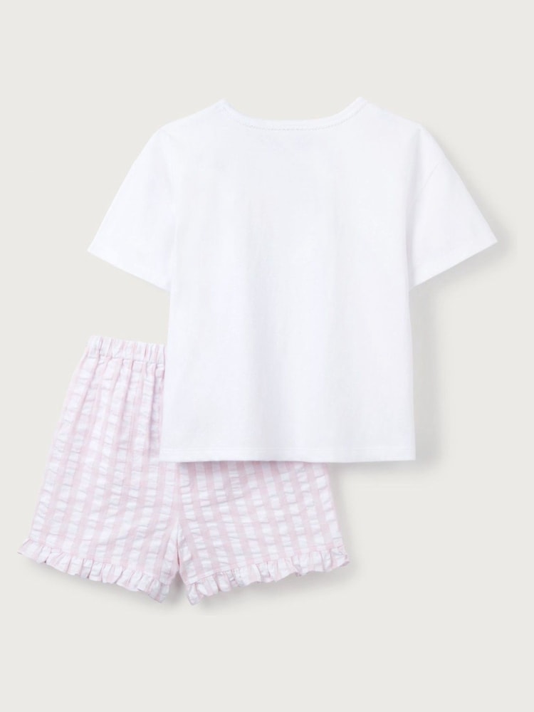 The White Company Pyjama mit Karomuster und Stickerei mit Herzmotiv aus 100 % Baumwolle - Bild 6 von 6 The White Company Pyjama mit Karomuster und Stickerei mit Herzmotiv aus 100 % Baumwolle - Bild 6 von 6
