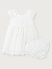 The White Company Cotton Broderie White Dress - Image 11 of 12