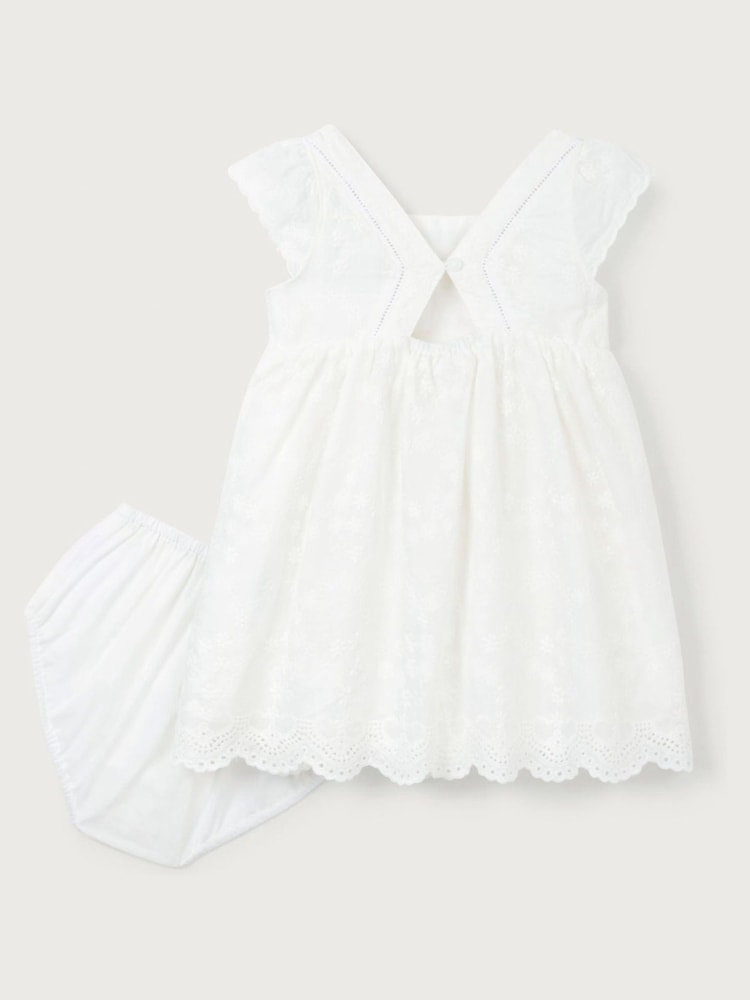 The White Company Cotton Broderie White Dress - Image 12 of 12