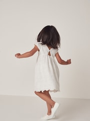 The White Company Cotton Broderie White Dress - Image 2 of 12