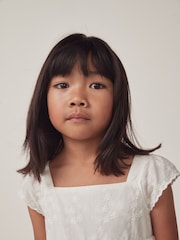 The White Company Cotton Broderie White Dress - Image 4 of 12
